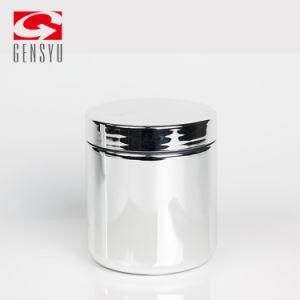HDPE Sports Nutrition Plastic Silver Chromed Food Grade Jar with Lid