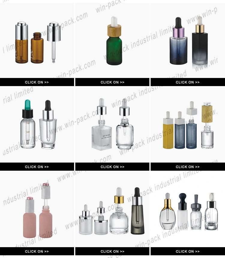 Luxury Amber Glass Bottle with Aluminum or Gold Cap and Stopper