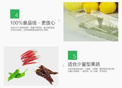 Transparent PP/PET/PVC plastic tray for vegetable