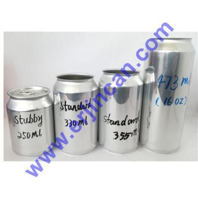 Sleek 355ml Aluminum Cans and Lids Production 12oz Can