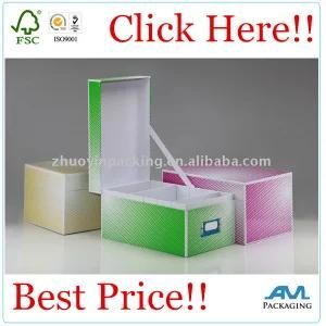 Custom Printed Rigid Paper Board Shoe Packaging Carton Box