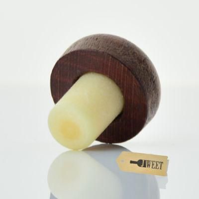Round Wood Top Synthetic Vodka Bottle Stopper