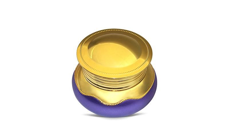 15g Luxury Empty Plastic Cream Jar with Gold Lid