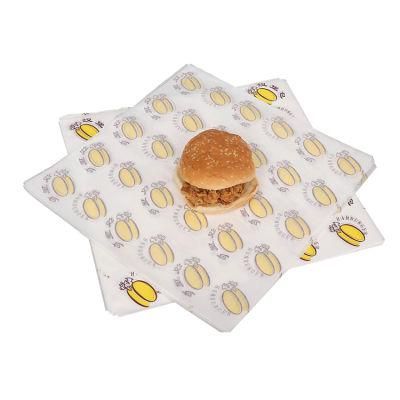 Burger Wrapping Paper Printed Greaseproof Sandwich Paper Wrap