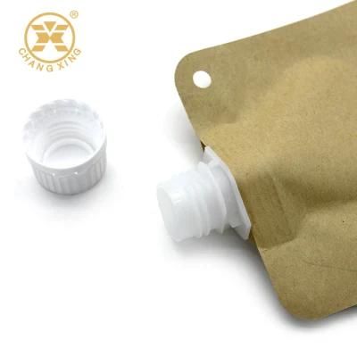 Customized Food Grade Spout Bag Reusable Kraft Biodegradable Spout Pouch