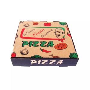 Custom Various Size Portable Printing Pizza Packaging Box Reusable Corrugated Delivery Pizza Box