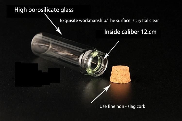 Mini Sample Clear Glass Wihing Vials with Soft Cork Stopper