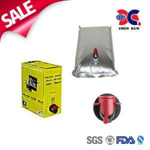 Quad Seal Bag Glod Reusable Aluminium Foil Plastic Bag in Box for Beverages Liquid