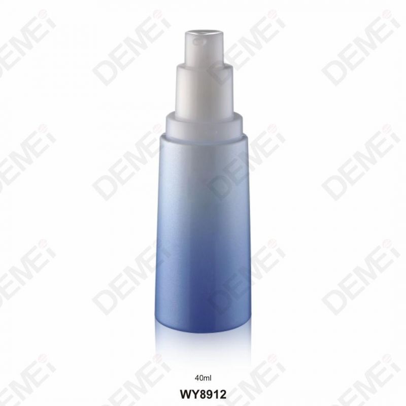 40/100/120ml 50g Cosmetic Skin Care Packaging Gradient Blue White Toner Lotion Glass Bottle and Cream Jar with White Cap