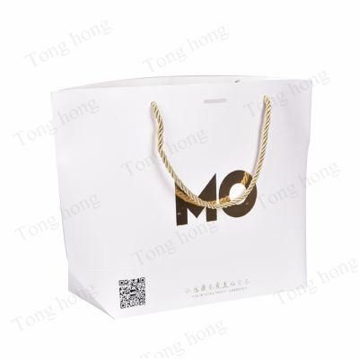 High End Gift Unique Shape Beautiful Color Pink Printing Shopping Paper Bag Supplier