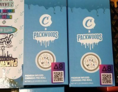 Made in USA Packwoods 2 Gram Dry Herb Flower Hand Roll Blunt with Oil and Kief Package Preroll Joint Packaging in Stock