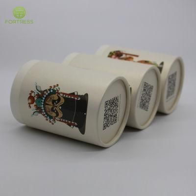 Round Cylinder Cardboard Paper Tubes Packaging Tea Leaves Storage Box