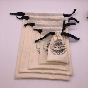 Customized Organic Cotton Drawstring Bag Canvas Jewelry Bag Small Canvas Gift Jewelry Pouch