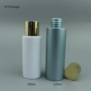 100ml 120ml Factory Supply Pet Plastic Skin Toner Bottle with Gold Color Screw Cap