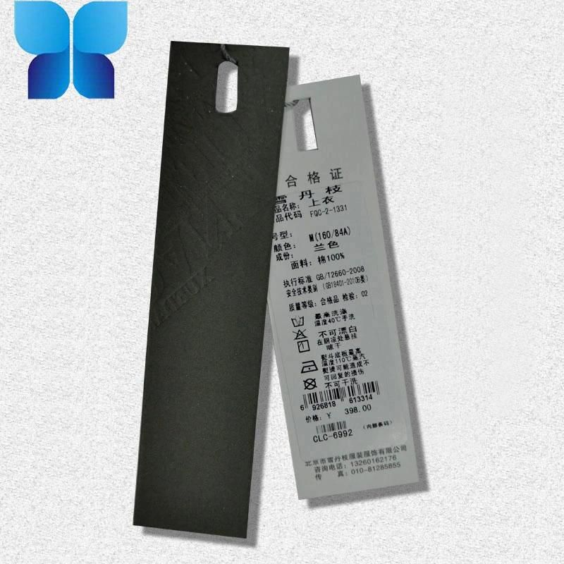 Low MOQ Paper Tag Used for New Design Clothing Fabric