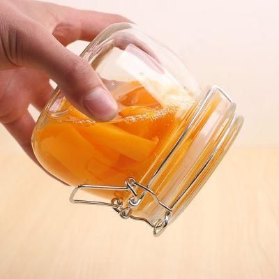 Large Heat Resistant Food Container 100 Ml 300 Ml 700 Ml Sealing Glass Food Mason Jar
