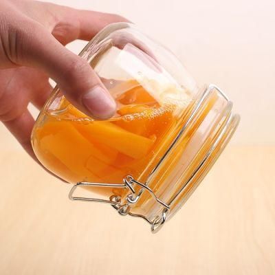 Large Heat Resistant Food Container 100 Ml 300 Ml 700 Ml Sealing Glass Food Mason Jar