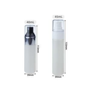Plastic Spray Bottle 40ml 50ml 60ml White Cylinder Plastic Spray Bottle