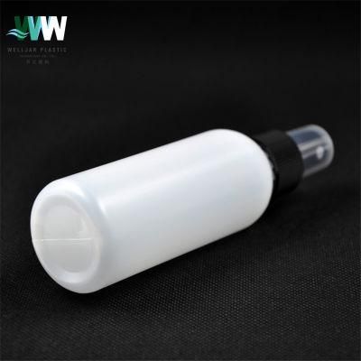 120ml Cosmetic Packing White PE Round Shoulder Plastic Spray Bottle