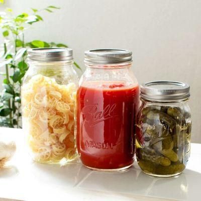 Bulk Custom Kitchen Glass Jar Storage Spice Food Glass Jar with Lid