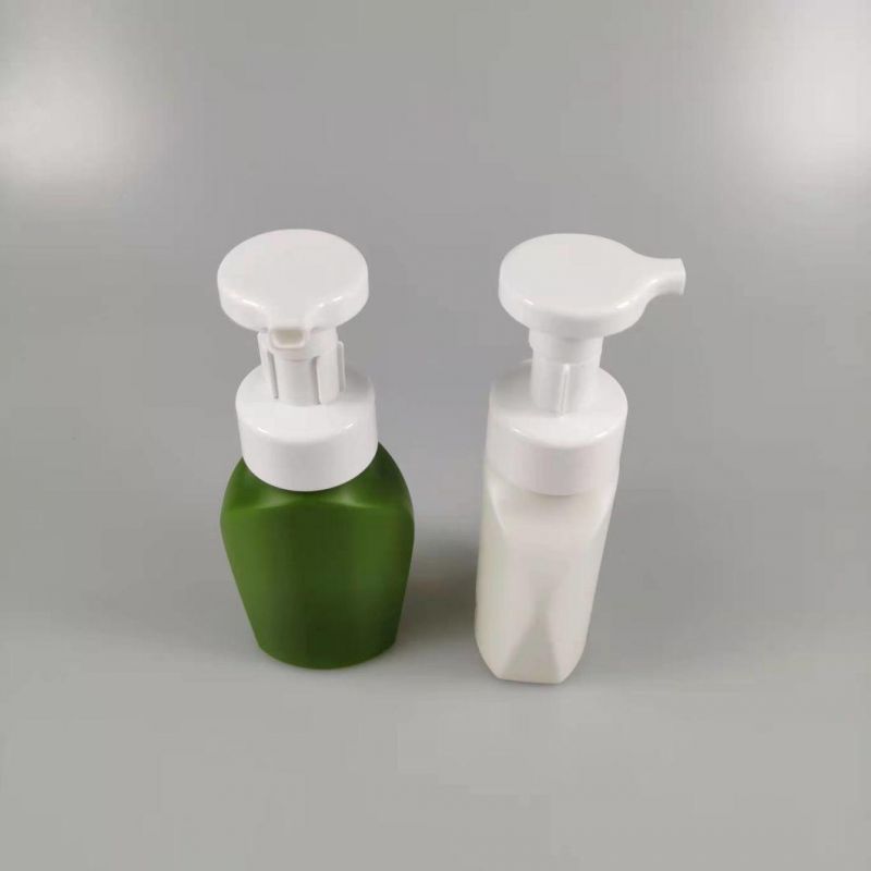 Empty Plastic Foam Pump Bottle 200ml White Pet Facial Cleanser Mousse Foam Pump Bottle