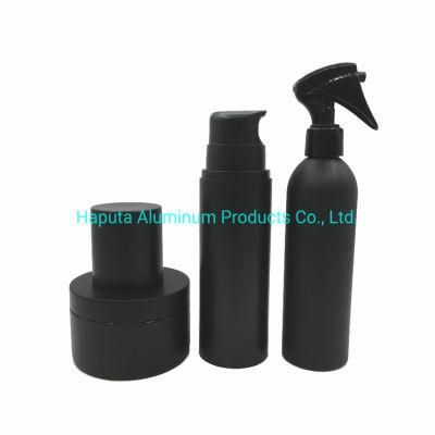 Matte Black Trigger Spray Bottle Cream Jar Foam Bottle for Cosmetic Use
