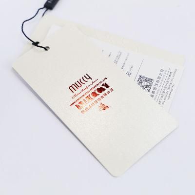 High Quality Custom Logo Rose Red Gold Foil Hang Tag