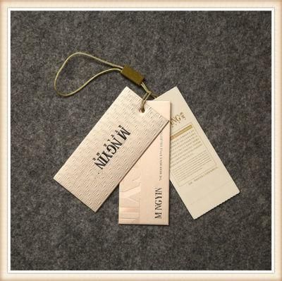Personalized Logo Custom Design Fashion Paper Hang Tags for Garment