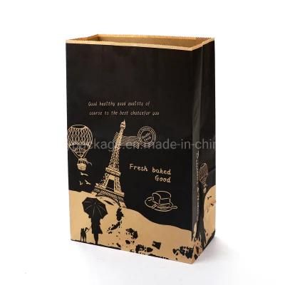 Food Bread Packaging Brown White Kraft Lunch Paper Bag