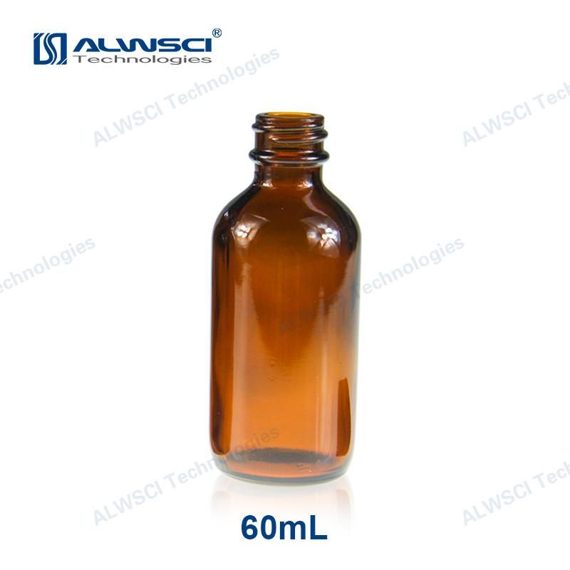 Alwsci Narrow Mouth 120ml 22-400 Boston Round Amber Glass Bottle