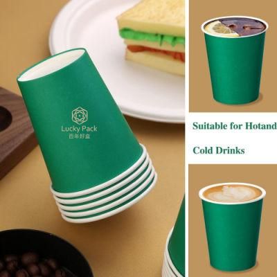 Eco Compostable Biodegradable PLA Coffee Disposable Single Wall Paper Cup