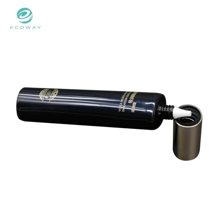 Gold Plating Matte with White Tip Inner Plug Custom Matte Offset Printing Cosmetic Packaging Tube