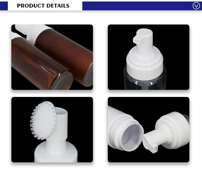 Amber Color Frosted Shampoo Soap Bottles Matted Foaming Plastic Bottle