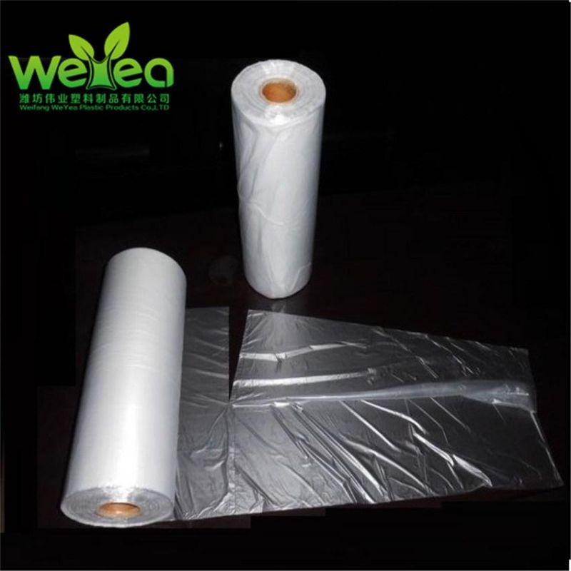 Clear Polyl Bag, Food Flat Plastic Bag on Roll Perforated in Supermarket, Clear Flat Plastic Bag for Food