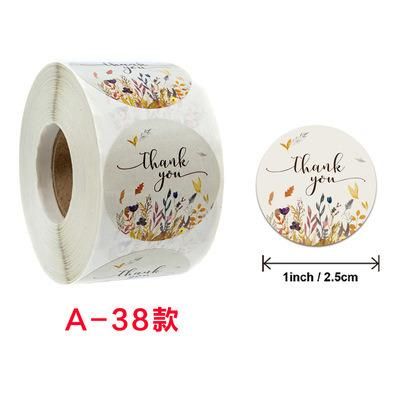 Packaging Label Merry Christmas Stickers Roll Label Waterproof Seal Thank You Label Printing