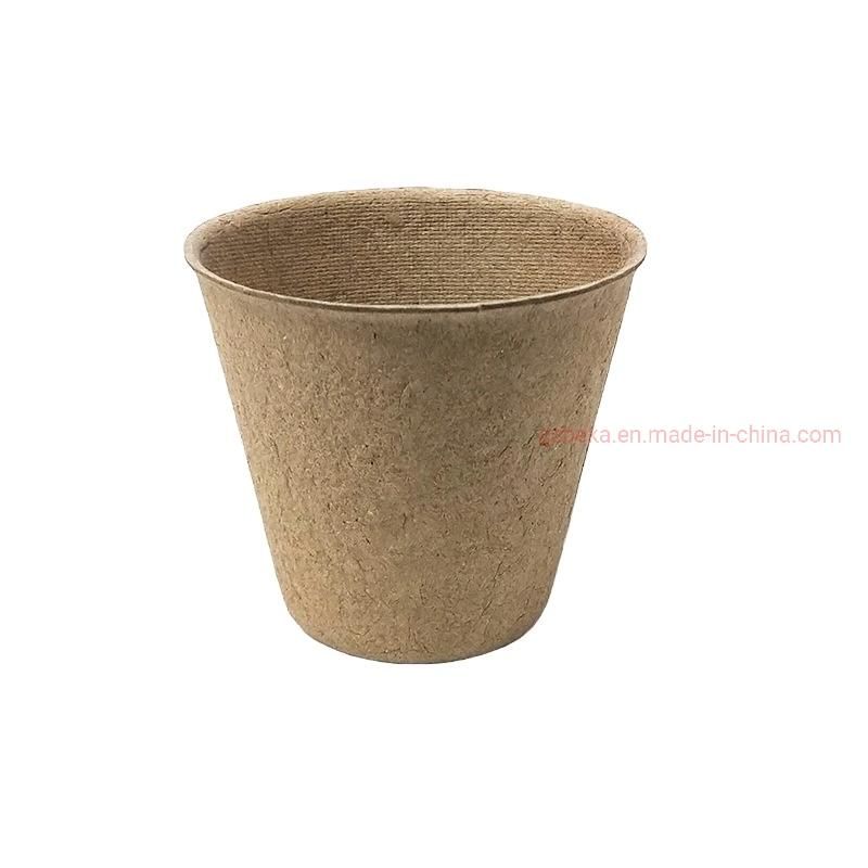 Circular Biodegradable Paper Pulp Molded Plant Nursery Cup Gardening Plant Pulp Cup Planting Seedling Pulp Cup