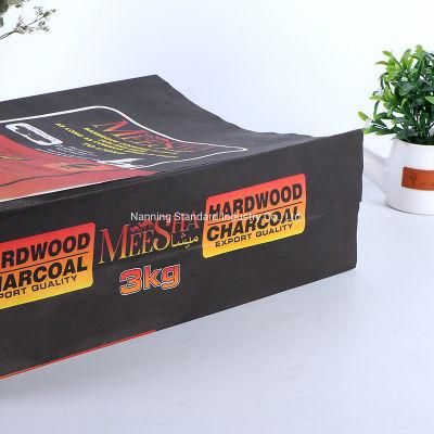3kg 5kg China Factory Customized Kraft Paper Barbecue Briquetts Charcoal Bags