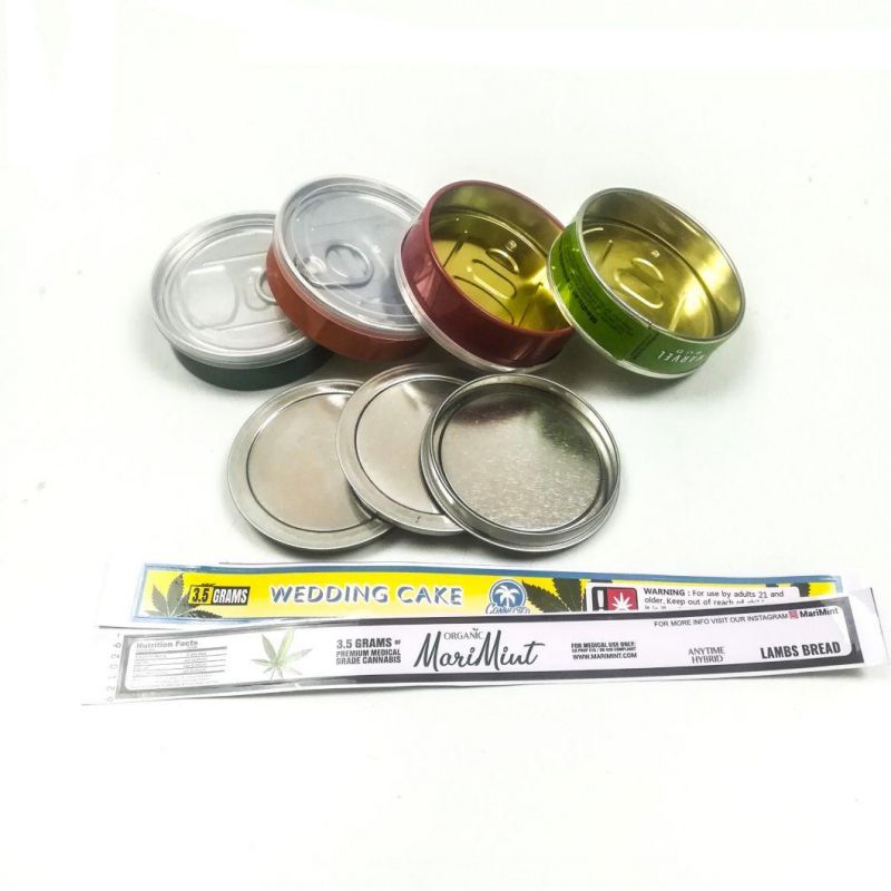 Hot Sale Custom Labels Sticker Easy Ring Pull Metal Tin Can Self Seal Pressitin Tuna Tins Can