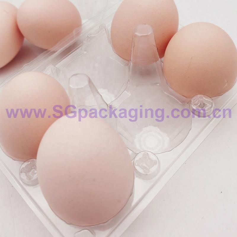 Customized 2/4/6/8/9/10/12/15/18/20/24/28/30 Wholesale 12 Cell Plastic Tray Packaging for Chicken Egg, Clear Egg Tray Factory Price