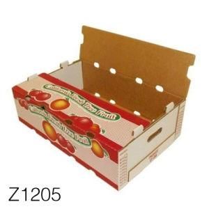 Z1205 Customized Corrugated Banana Packaging Flexo Fruit Cardboard Boxes for Fruit and Vegetable