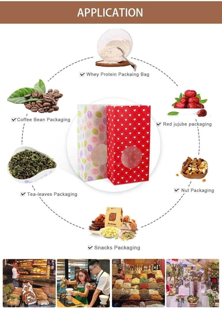 Wholesale Cookie Treat Toast Bread Packaging Food Bakery Bags with Window