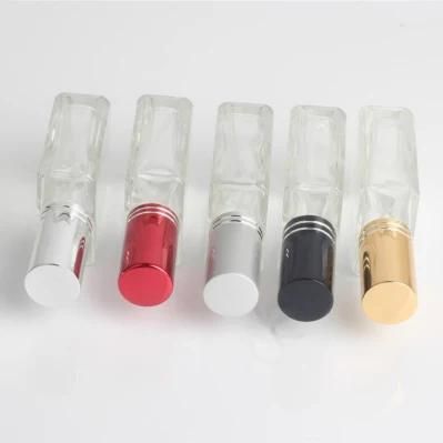 Hot Sale Fashion 15ml Portable Transparent Perfume Bottle with Aluminum Atomizer Empty Cosmetic Container for Travel