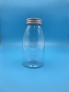 Custom Molded Printed Logo High Clear Transparent Classic Milk Bottle Shape Plastic Jar
