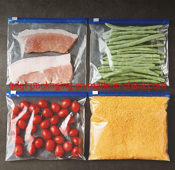 Custom Printed Cosmetic PVC Bags, Plastic Zipper Slider Bags Plastic Vegetable Pepper Slider Bag, Raisin Zipper Slider Bag, Color Pepper Preservation Slider Bag