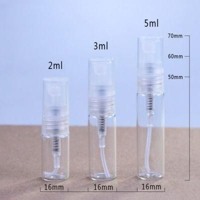 2ml 3ml 5ml Travel Mini Cute Glass Perfume Bottle with Cover Empty Refillable Spray Bottle Small Perfume Sample Vials Atomizer