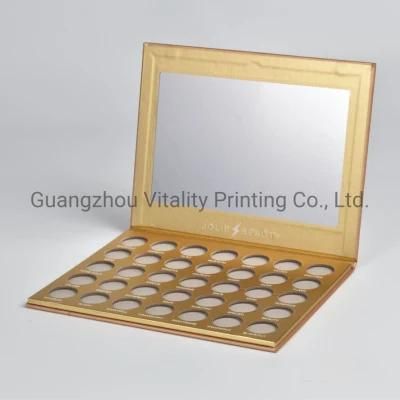 Low MOQ Many Colors Glitter Matte Makeup Eyeshadow Cardboard Paper Palette