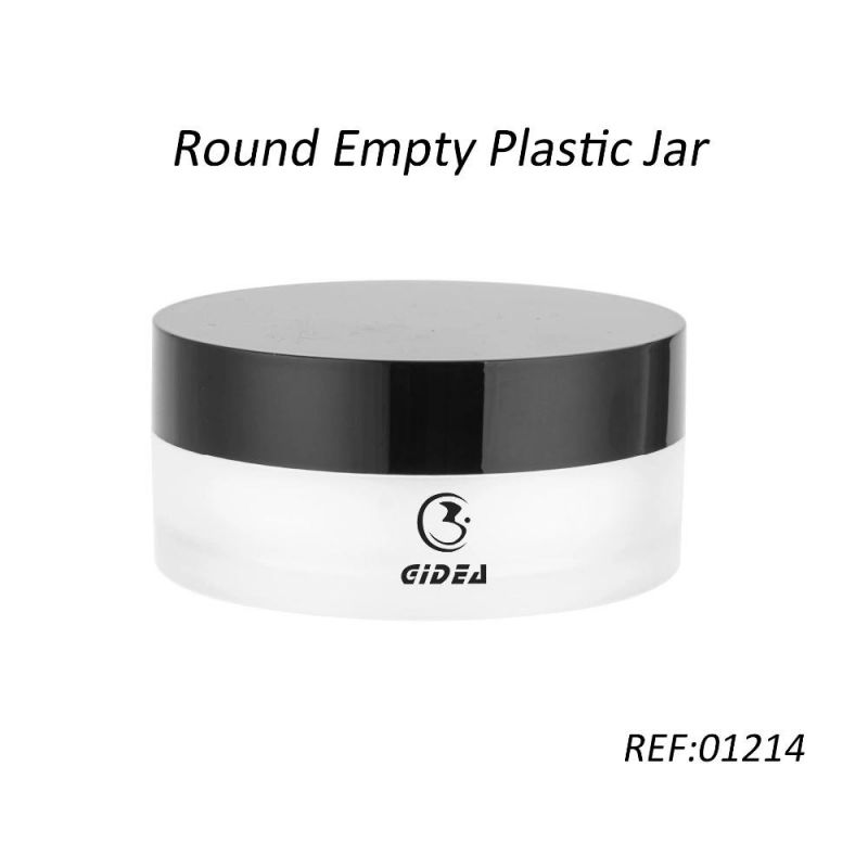 100g Round Black Empty Plastic Jar Cosmetic Packaging
