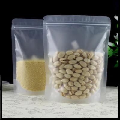 Wholesale Frosted Transparent Plastic Stand-up Pouches Food Grade Packing Bags
