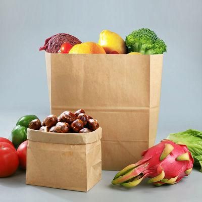 Wholesale Food Grade Kraft Paper Bag Recycled Brown Paper Bags