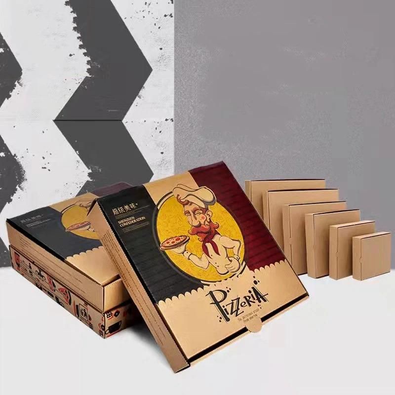 Wholesale Pizza Box, B-Flute, Oven Fresh Pizza Print, White/Kraft